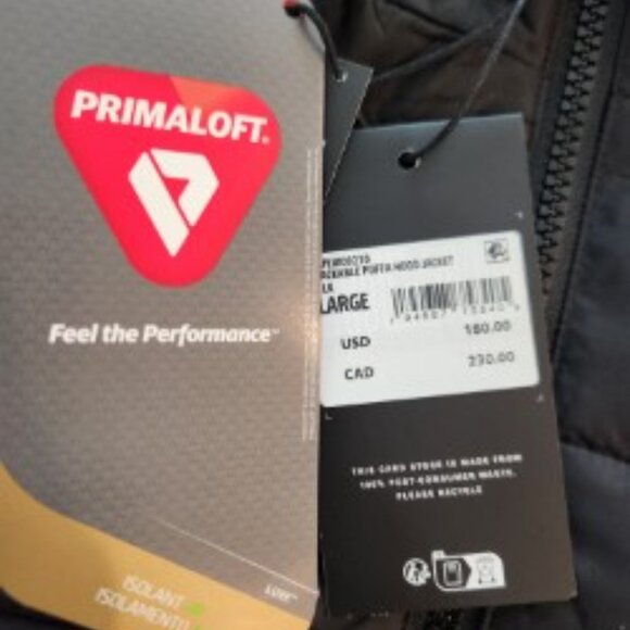 RVCA Packable Hooded Puffa Jacket Black NWT SZ LG - Picture 8 of 8